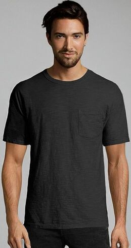 Hanes Men's Pocket T-Shirts 4-Pack Heritage Dyed Short Sleeve Crewneck in Saudi Arabia