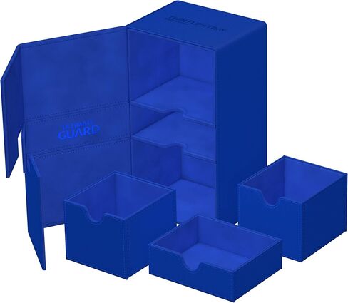 Ultimate Guard Flip 'n' Tray 100+، حافظة سطح السفينة لـ 100 بطاقة TCG مزدوجة الأكمام + صينية النرد، أخضر، إغلاق مغناطيسي مستقل وبطانة من الألياف الدقيقة in Saudi Arabia