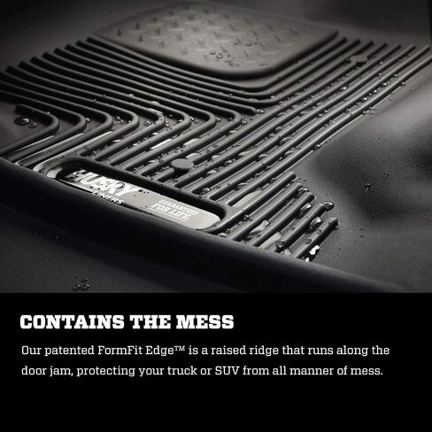 Husky Liners X-act Contour Floor Mats | Fits 2019-2023 Ford Ranger SuperCrew & SuperCab | Front Row, 2-pc Black - 54701 in Saudi Arabia