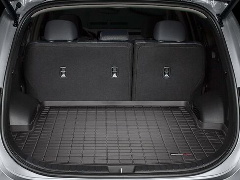 WeatherTech Cargo Trunk Liner for Hyundai Santa Fe, Santa Fe Hybrid, Santa Fe Plug-in Hybrid - Behind 2nd Row (401415) Black in Saudi Arabia