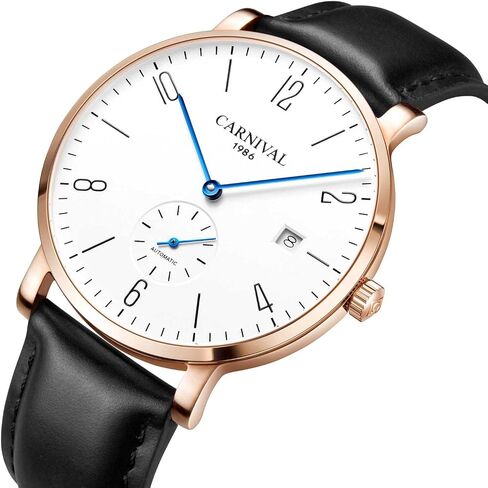 Carnival Automatic Mechanical Men Watch Simple Dial White in Saudi Arabia
