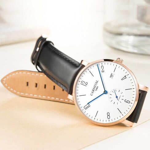 Carnival Automatic Mechanical Men Watch Simple Dial White in Saudi Arabia