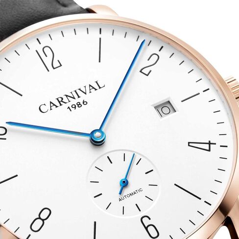 Carnival Automatic Mechanical Men Watch Simple Dial White in Saudi Arabia