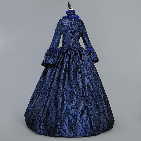 18th Century Rococo Floral Pattern Victorian Dress for Women Renaissance Costume Historical Period Masquerade Themed Clothing in Kuwait