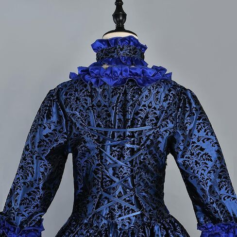 18th Century Rococo Floral Pattern Victorian Dress for Women Renaissance Costume Historical Period Masquerade Themed Clothing in Kuwait