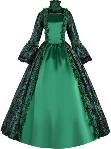 18th Century Rococo Floral Pattern Victorian Dress for Women Renaissance Costume Historical Period Masquerade Themed Clothing in Kuwait