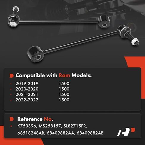 A-Premium 2 x Rear Sway Bar Links Stabilizer Bar Links, Compatible with Ram 1500 2019 2020 2021 2022 in Saudi Arabia