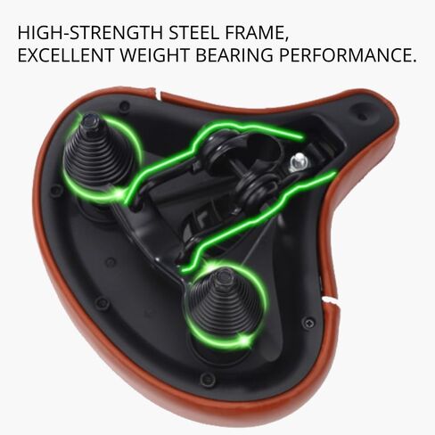 Extra Wide Comfortable Beach Cruiser Bike Seat with Suspension,Ideal Bike Seats for Tall and Burly Figure People,Electra Bike Seat Replacement for Strong Men and Beautiful Women. in Kuwait