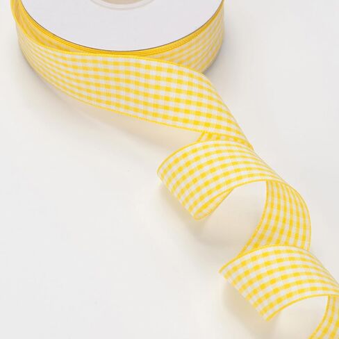 Gingham Ribbon Checkered Ribbon, Red and White Taffeta Plaid Ribbon 1 Inch x 25 Yards, Red Check Wide Ribbon for Gift Wrapping, Picnic, DIY Crafts, Wreath, Wedding, Home Decor in Kuwait