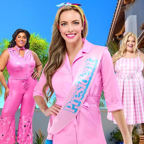 Rubies Womens President Barbie Costume Jumpsuit With Headband and Sash in Saudi Arabia