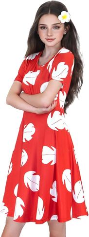 Lilo Costume Women Bo Peep Costumes Blue Dog Dress Hawaiian Flared Dresses Halloween Adult Cartoon Cosplay Outfit in Kuwait