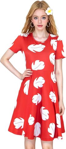 Lilo Costume Women Bo Peep Costumes Blue Dog Dress Hawaiian Flared Dresses Halloween Adult Cartoon Cosplay Outfit in Kuwait