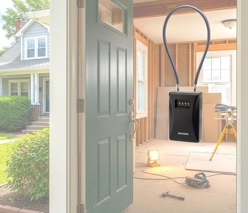 صندوق قفل المفاتيح من Bosvision، تكبل قابل للفصل، مجموعة مكونة من 4 أرقام، مساحة تخزين داخلية كبيرة، صندوق مفاتيح in Kuwait