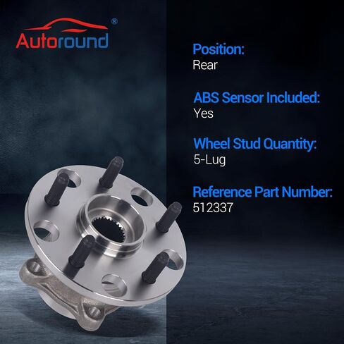 مجموعة محور العجلة الخلفية 512337 من Autoround مناسبة لـ 2006-2022 Lexus IS350، IS250، GS460، GS450h، GS430، GS350، GS300، GS F، RC F، is F، 5 عروة مع ABS in Saudi Arabia
