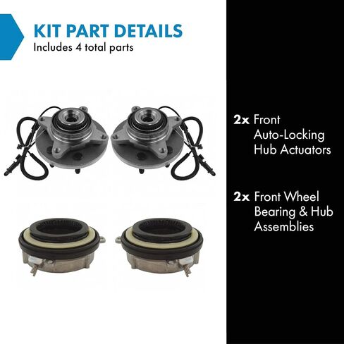 TRQ Front Wheel Bearing & Hub Kit Compatible with 2011-2014 Ford Expedition 2010-2014 F-150 Lincoln Navigator in Saudi Arabia