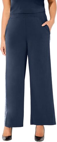 Women's Plus Size Sequin Stripe Pant in Saudi Arabia