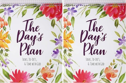The Day's Plan Daily Christian Organizer for Tasks, To Do's, Groceries, and Time with God 10x8 Spiral Bound 51 pages in Saudi Arabia