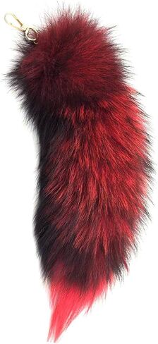 Fur Tail Keychain, Racoon Fox Tail Keyrings, Furry Fox Wolf Cosplay Costumes Tails Handbags Accessories Gifts in Saudi Arabia