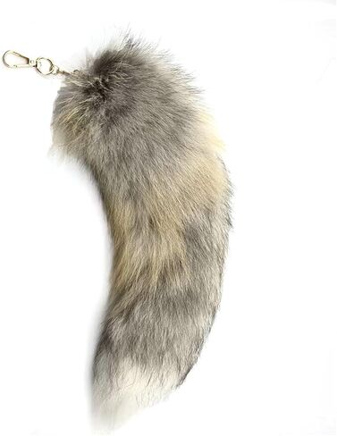 Fur Tail Keychain, Racoon Fox Tail Keyrings, Furry Fox Wolf Cosplay Costumes Tails Handbags Accessories Gifts in Saudi Arabia