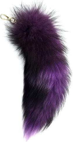 Fur Tail Keychain, Racoon Fox Tail Keyrings, Furry Fox Wolf Cosplay Costumes Tails Handbags Accessories Gifts in Saudi Arabia