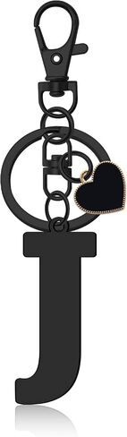 Oubaka Alphabet Initial Letter Keychain,Letter A-Z Keychain with Heart for Handbag Car Key Bag Keyring Christmas Gifts in Saudi Arabia