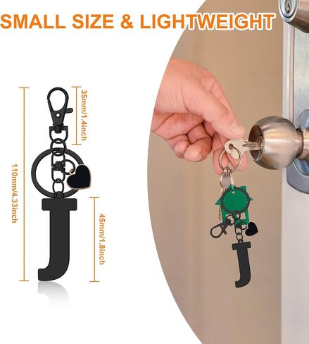 Oubaka Alphabet Initial Letter Keychain,Letter A-Z Keychain with Heart for Handbag Car Key Bag Keyring Christmas Gifts in Saudi Arabia
