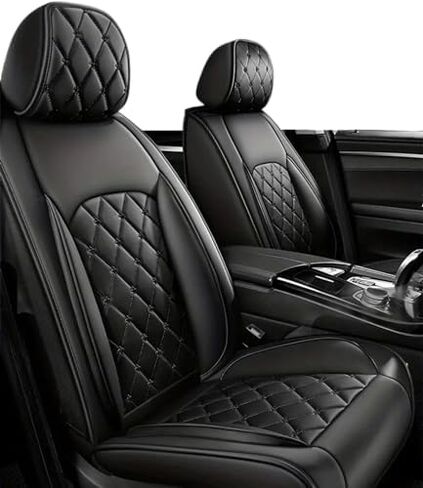 غطاء مقعد السيارة مصنوع من جلد البولي يوريثان مناسب خصيصًا لسيارة Mitsubishi Outlander/Outlander Sport 2011-2023 2024 واقيات وسادة المقعد المصنوعة من الجلد الصناعي المقاومة للماء والقابلة للتنفس (مجموعة كاملة من 5 مقاعد، أسود) in Kuwait