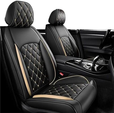 غطاء مقعد السيارة مصنوع من جلد البولي يوريثان مناسب خصيصًا لسيارة Mitsubishi Outlander/Outlander Sport 2011-2023 2024 واقيات وسادة المقعد المصنوعة من الجلد الصناعي المقاومة للماء والقابلة للتنفس (مجموعة كاملة من 5 مقاعد، أسود) in Kuwait