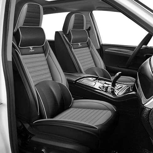 Seat Covers 5 Seats Custom Fit for Chevy Cruze 2008-2019, Standard Waterproof Car Seat Cover, Breathable and Comfortable Leather Cushion Cover, Auto Interior Accessories (Black Red) in Saudi Arabia