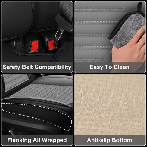 Seat Covers 5 Seats Custom Fit for Chevy Cruze 2008-2019, Standard Waterproof Car Seat Cover, Breathable and Comfortable Leather Cushion Cover, Auto Interior Accessories (Black Red) in Saudi Arabia