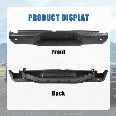 Rear Step Bumper Assembly Replacement For Nissan Frontier 2005-2021 With Park Assist Sensor Holes Black Steel Back Bumper Replace NI1103126, 850229BF1E-PFM in Saudi Arabia