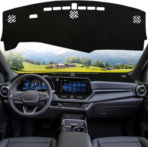 Kurtz Dashboard Cover Mat for Chevy Equinox 2025 Interior Dash Cover Mat(Not for EV) Interior Accessories Polyester Non-Slip No Glare Sunshade(Black Edge with HUD) in Saudi Arabia