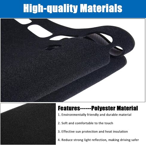 Kurtz Dashboard Cover Mat for Chevy Equinox 2025 Interior Dash Cover Mat(Not for EV) Interior Accessories Polyester Non-Slip No Glare Sunshade(Black Edge with HUD) in Saudi Arabia