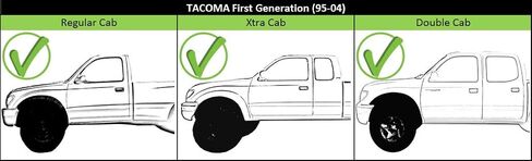Garage-Pro Exterior Door Handle SET Compatible with 1995-2004 Toyota Tacoma Front, Driver and Passenger Side in Saudi Arabia