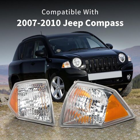KARPAL Front Marker Signal Blinker Corner Parking Light Lamp Directional Compatible With 2007-2010 Jeep Compass CH2521144 CH2520144 Turn Pair Left + Right in Saudi Arabia