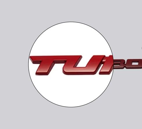 2 PC 3D Metal Turbo Emblem Logo Badg Turbo Side Fender Turbo Badge Car Trunk Nameplate ملصق مناسب للسيارات والشاحنات SUV (فضي) in Kuwait