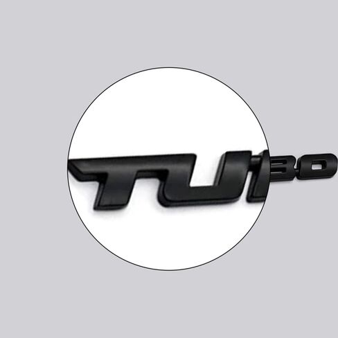 2 PC 3D Metal Turbo Emblem Logo Badg Turbo Side Fender Turbo Badge Car Trunk Nameplate ملصق مناسب للسيارات والشاحنات SUV (فضي) in Kuwait