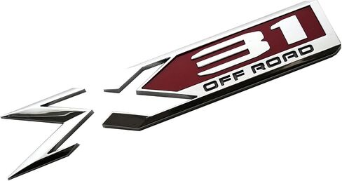 1PC X31 Off Road Emblem 3D Side Badge Sticker Replacement for 2019-2022 GMC Sierra GM (Chrome Red) in Saudi Arabia