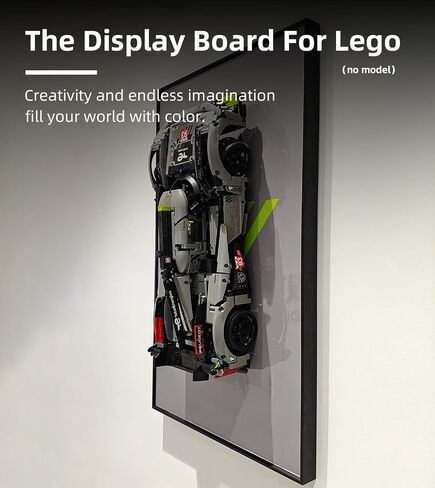 حامل جداري للعرض لـ Lego Bugatti Chiron 42083، لوحة حائط معدنية مزخرفة فريدة من نوعها لتركيب جدار سيارة Lego - هدايا مثالية لمحبي Lego، الحجم: 29.5 × 17.7 بوصة in Saudi Arabia