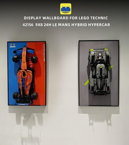 حامل جداري للعرض لـ Lego Bugatti Chiron 42083، لوحة حائط معدنية مزخرفة فريدة من نوعها لتركيب جدار سيارة Lego - هدايا مثالية لمحبي Lego، الحجم: 29.5 × 17.7 بوصة in Saudi Arabia