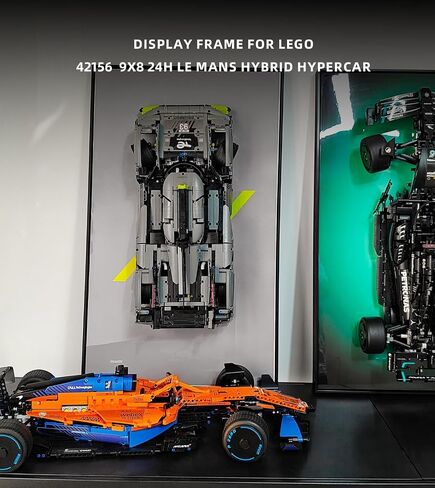 حامل جداري للعرض لـ Lego Bugatti Chiron 42083، لوحة حائط معدنية مزخرفة فريدة من نوعها لتركيب جدار سيارة Lego - هدايا مثالية لمحبي Lego، الحجم: 29.5 × 17.7 بوصة in Saudi Arabia