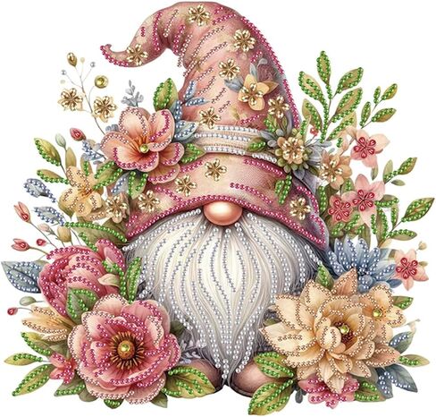 SJUTOUCI Diamond Painting Kits for Adults, 5D Butterfly Gnome Special Shape Diamond Art for Beginners, Crystal Rhinestones Dots Bead Craft for Home Wall Decoration Gift 12×12inch in Saudi Arabia