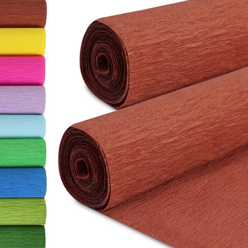 BEISHIDA Dark Green Crepe Paper,9.8 Inch Wide 8ft Long Crepe Paper Sheet, Green Crepe Paper Roll for Flower Making, Heavy Crepe Paper for Birthday Wedding Holiday Party Decoration,DIY Craft(2Rolls) in Kuwait