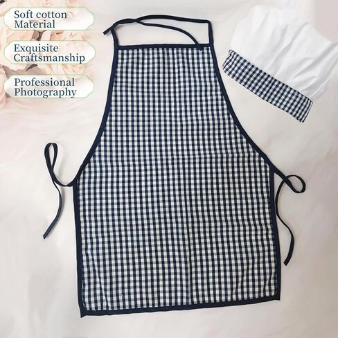 2 Pack Baby Propography Props ، Hab Baby Chef Hat and Apron لمدة 8-24 شهر in Kuwait