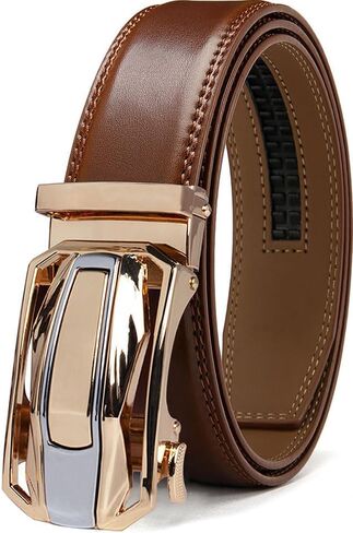 DOOPAI Men's Adjustable Ratchet Belt -White Leather Dress Belt for Men, Customizable Fit, Easy to Use, Maximum Durability in Saudi Arabia