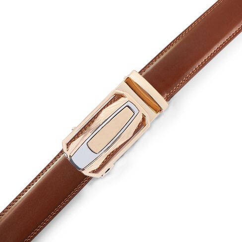 DOOPAI Men's Adjustable Ratchet Belt -White Leather Dress Belt for Men, Customizable Fit, Easy to Use, Maximum Durability in Saudi Arabia