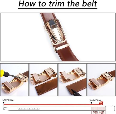 DOOPAI Men's Adjustable Ratchet Belt -White Leather Dress Belt for Men, Customizable Fit, Easy to Use, Maximum Durability in Saudi Arabia
