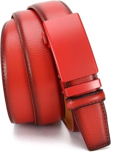 DOOPAI Men's Adjustable Ratchet Belt -White Leather Dress Belt for Men, Customizable Fit, Easy to Use, Maximum Durability in Saudi Arabia