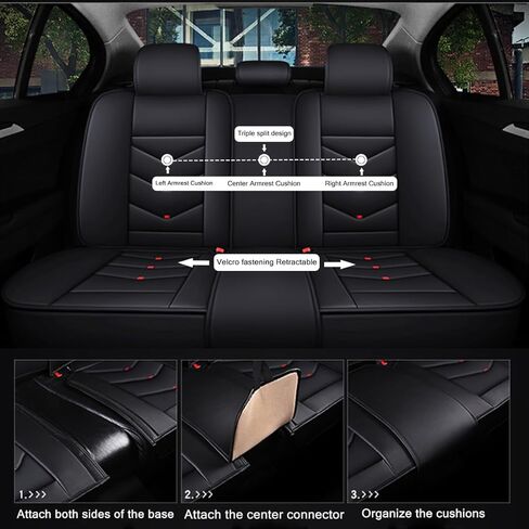 5 أغطية مقاعد لسيارة Kia Sportage Hybrid 2023-2025 أغطية مقاعد سيارة جلدية مقاومة للماء وجيدة التهوية، ملحقات داخلية غطاء مقعد وسادة هوائية متوافقة (بيج، فاخر) in Kuwait