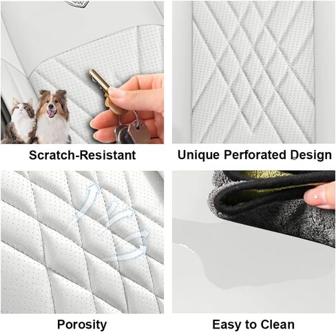 Car Seat Covers Fit for Honda Accord 1999-2025 Flanks All Wrapped and Side Airbag Compatibility of Premium Nappa Leather(Full Set, Black Gray) in Saudi Arabia